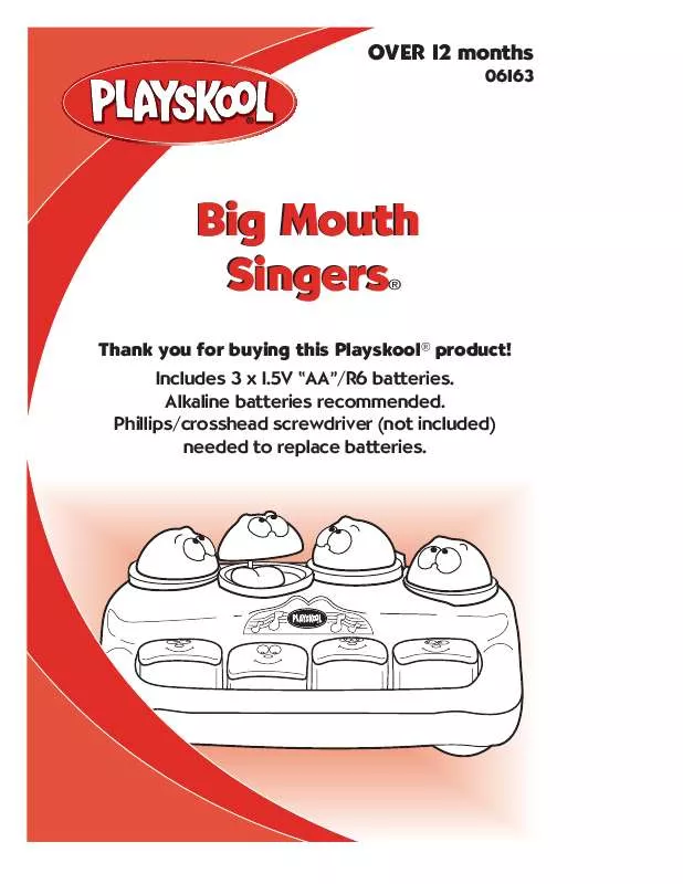 Mode d'emploi HASBRO BIG MOUTH SINGS 2002