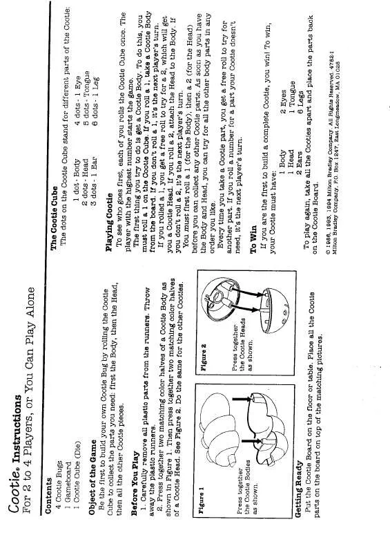 Mode d'emploi HASBRO COOTIE 1994