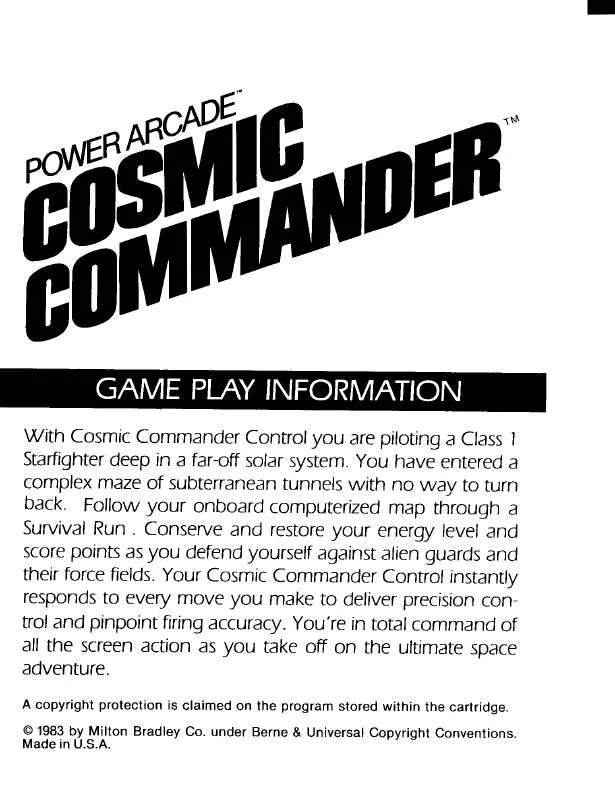 Mode d'emploi HASBRO COSMIC COMMANDER