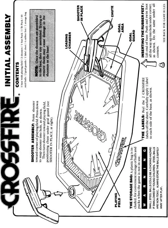 Mode d'emploi HASBRO CROSSFIRE 1987