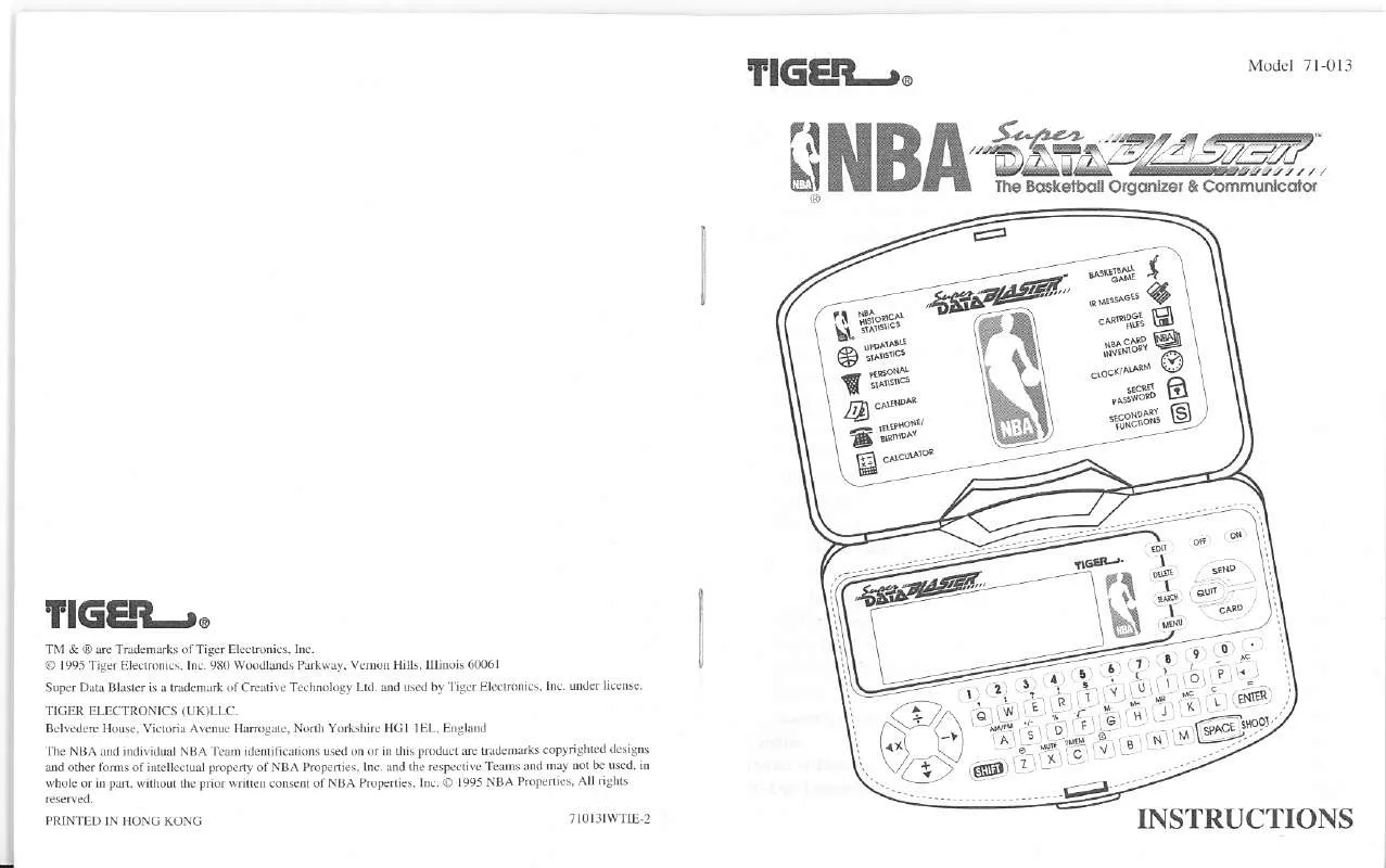 Mode d'emploi HASBRO DATA BLASTER NBA SUPER