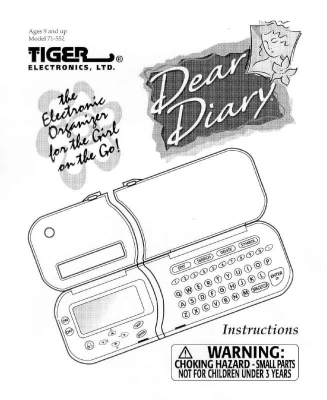 Mode d'emploi HASBRO DEAR DIARY