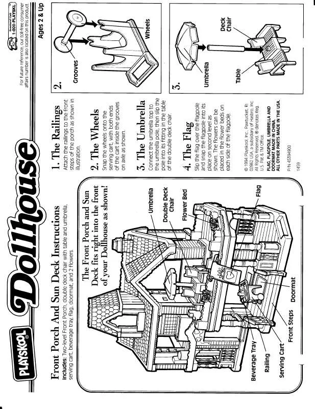 Mode d'emploi HASBRO DOLLHOUSE FRONT PORCH-SUN DECK