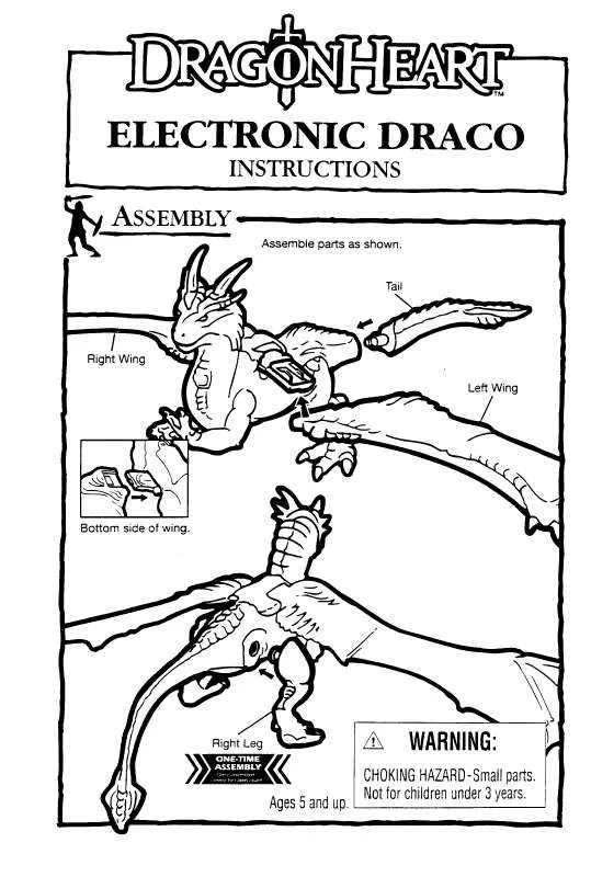 Mode d'emploi HASBRO DRAGON HEART-ELECTRONIC DRACO