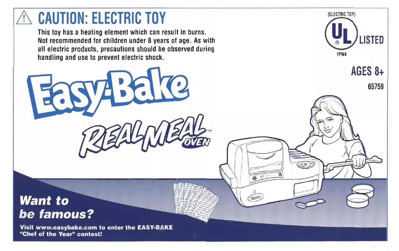 Mode d'emploi HASBRO EASY BAKE REAL MEAL OVEN 2004