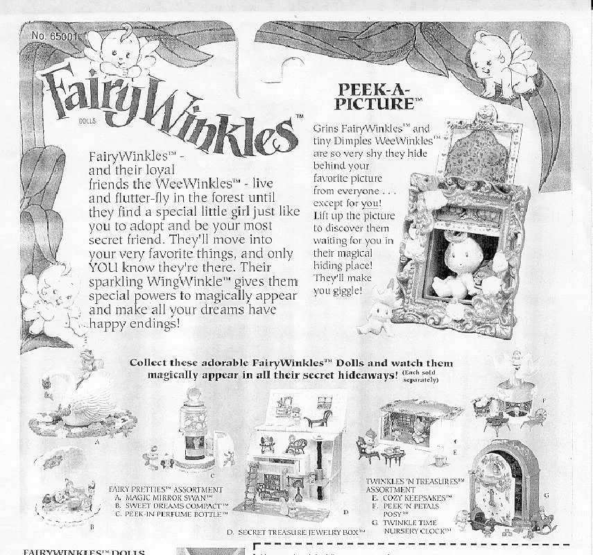 Mode d'emploi HASBRO FAIRY WINKLES PEEK-A-PICTURE