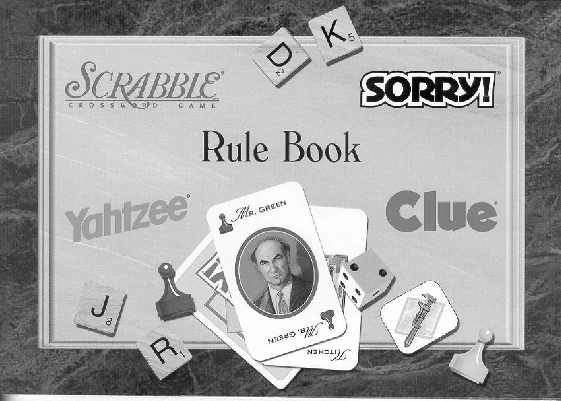 Mode d'emploi HASBRO FAMILY GAME NIGHT BOOK-SORRY CLUE SCRABBLE YAHTZEE RULE BOOK