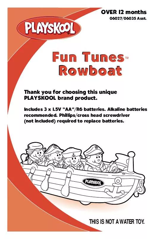 Mode d'emploi HASBRO FUN TUNES ROWBOAT