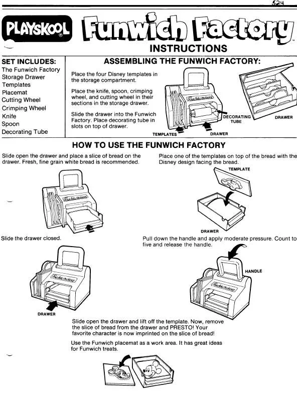 Mode d'emploi HASBRO FUNWICH FACTORY