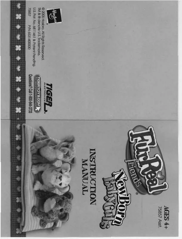 Mode d'emploi HASBRO FURREAL FRIENDS NEWBORN BABY CUBS