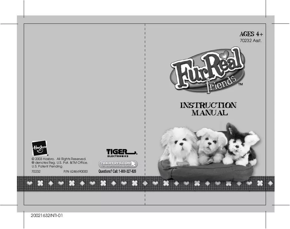 Mode d'emploi HASBRO FURREAL FRIENDS PUPPY