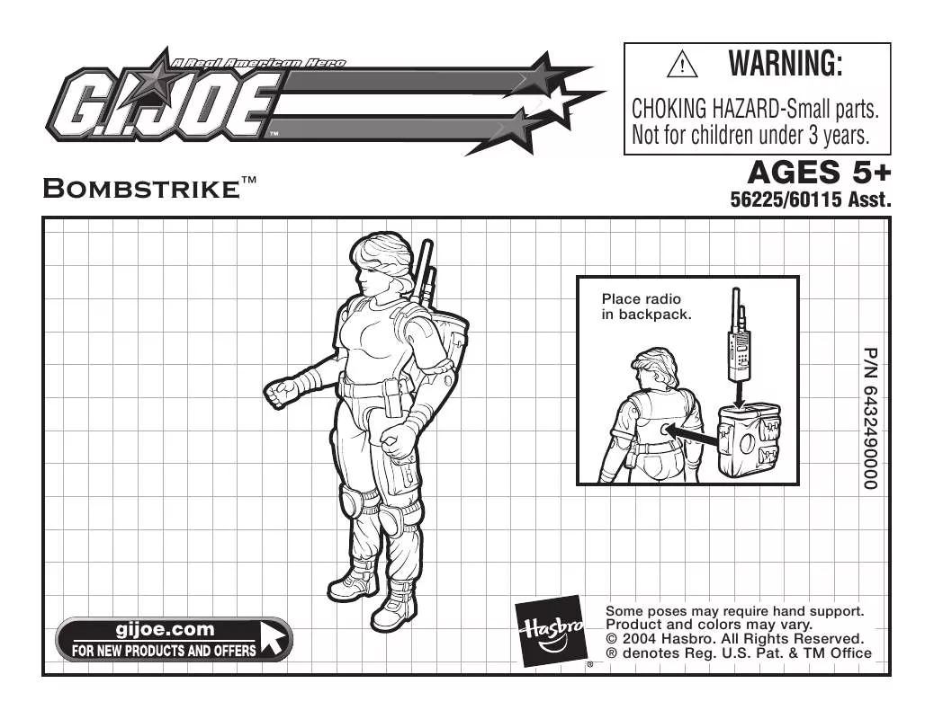 Mode d'emploi HASBRO GI JOE BOMBSTRIKE