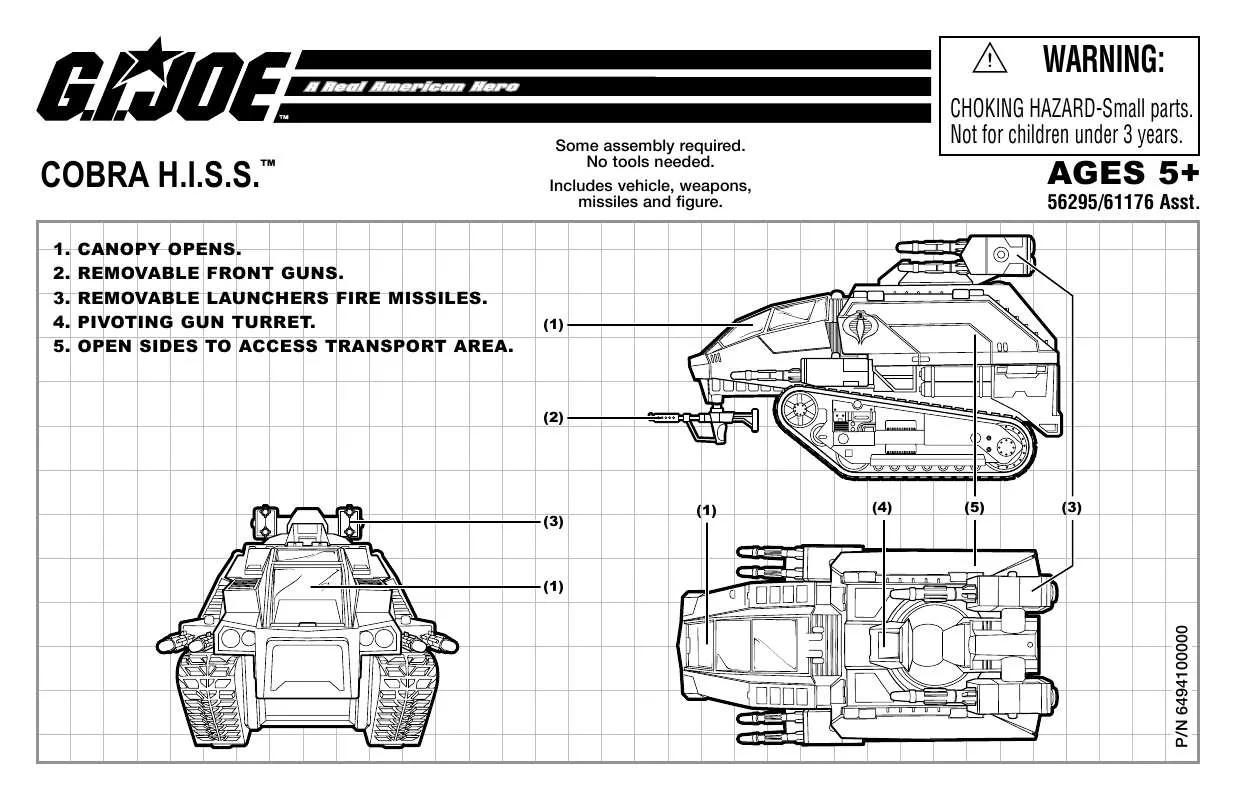 Mode d'emploi HASBRO GI JOE COBRA HISS