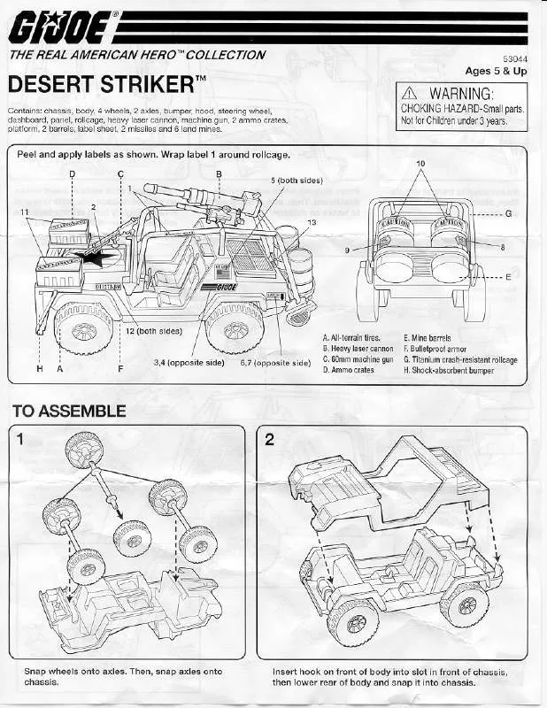 Mode d'emploi HASBRO GI JOE DESERT STRIKER