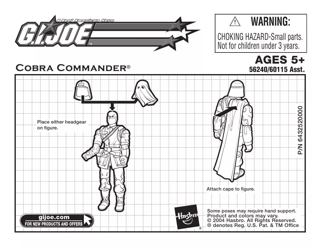 Mode d'emploi HASBRO GI JOE LINK TALBOT AND COBRA COMMANDER