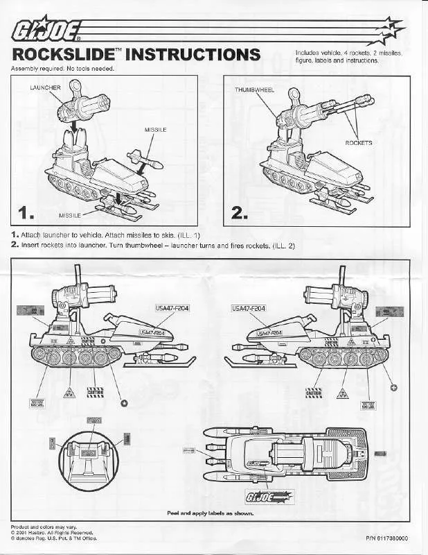 Mode d'emploi HASBRO GI JOE ROCKSLIDE