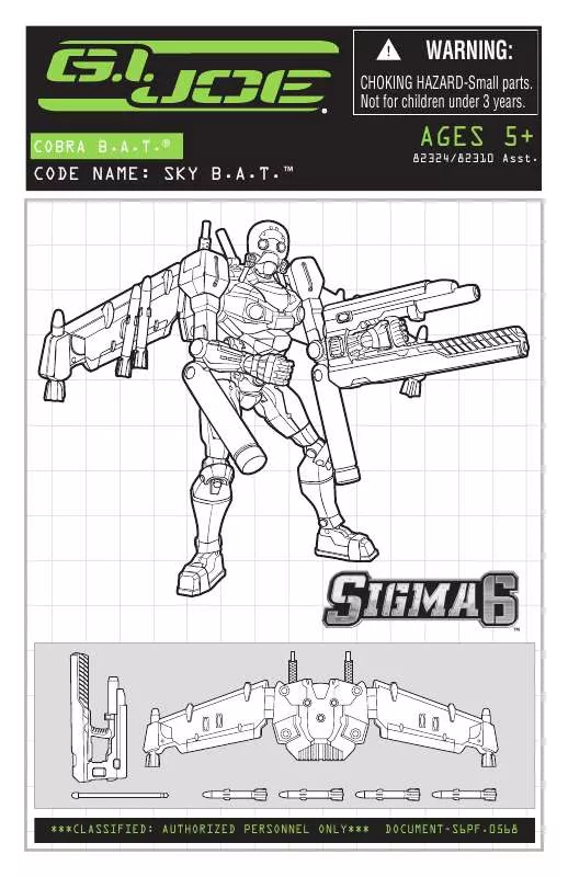 Mode d'emploi HASBRO GI JOE SIGMA 6 B.A.T SKY