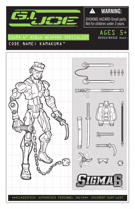 Mode d'emploi HASBRO GI JOE SIGMA 6 KAMAKURA