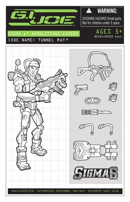 Mode d'emploi HASBRO GI JOE SIGMA 6 TUNNEL RAT