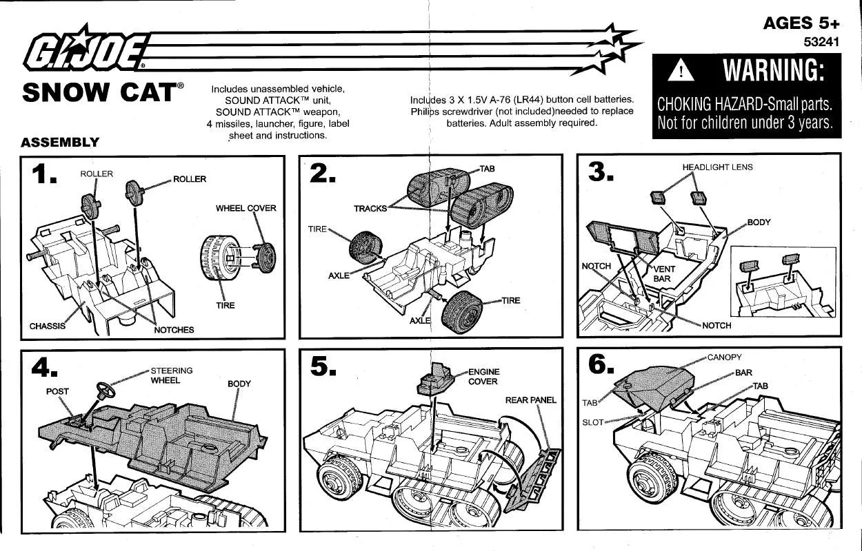 Mode d'emploi HASBRO GI JOE SNOW CAT