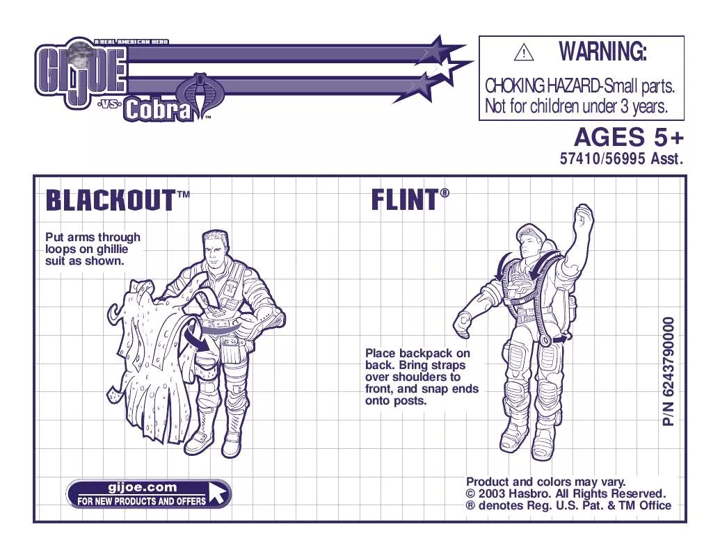 Mode d'emploi HASBRO GI JOE VS COBRA BLACKOUT AND FLINT