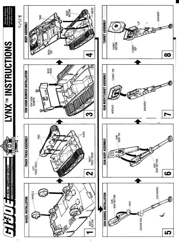 Mode d'emploi HASBRO GIJOE LYNX