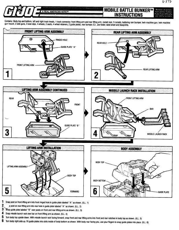 Mode d'emploi HASBRO GIJOE MOBILE BATTLE BUNKER