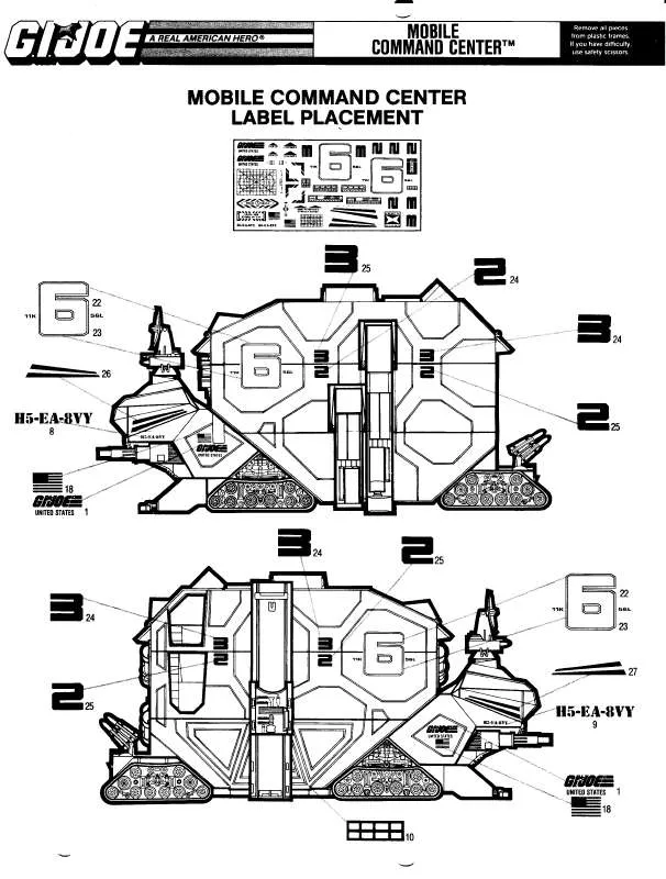 Mode d'emploi HASBRO GIJOE MOBILE COMMAND CENTER LABEL PL