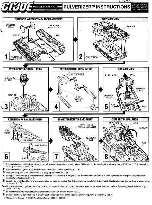 Mode d'emploi HASBRO GIJOE PULVERIZER