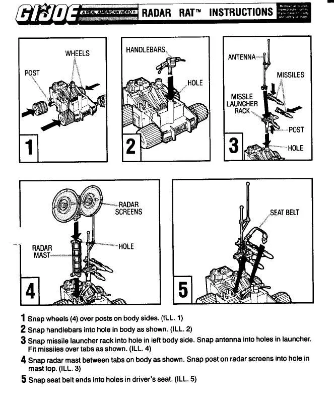 Mode d'emploi HASBRO GIJOE RADAR RAT