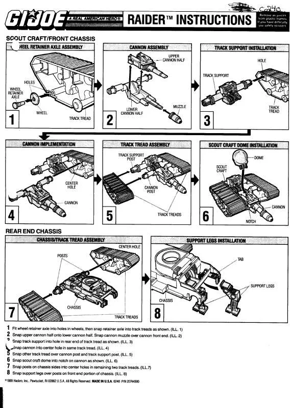 Mode d'emploi HASBRO GIJOE RAIDER