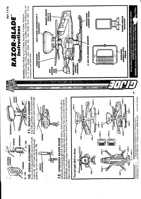 Mode d'emploi HASBRO GIJOE RAZORBLADE