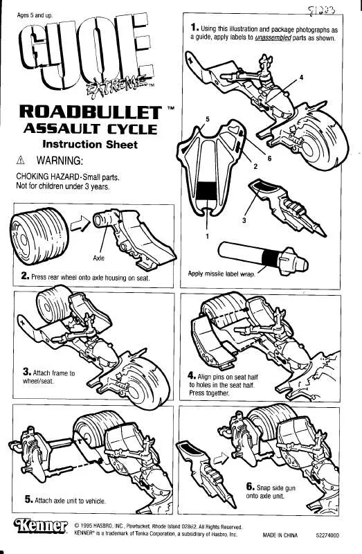 Mode d'emploi HASBRO GIJOE ROADBULLET ASSAULT CYCLE