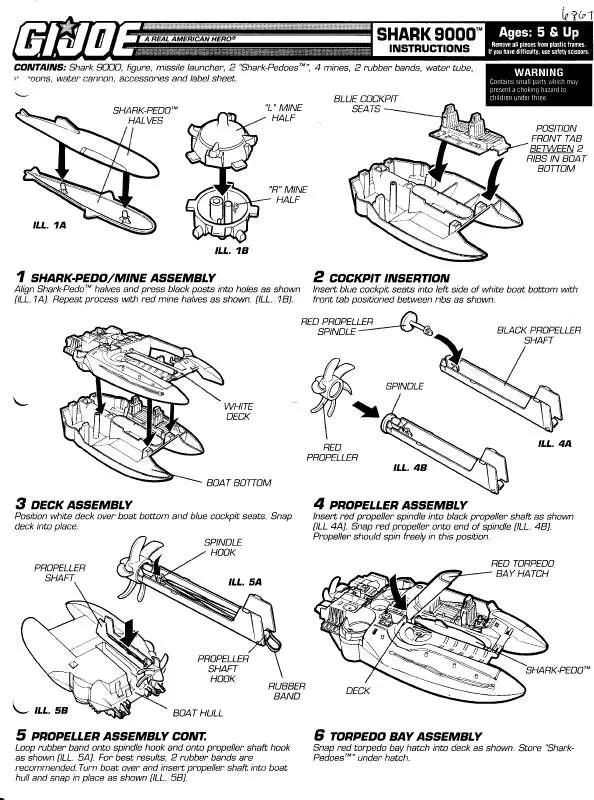 Mode d'emploi HASBRO GIJOE SHARK 9000