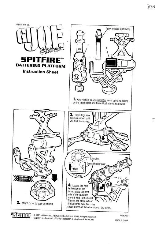 Mode d'emploi HASBRO GIJOE SPITFIRE BATTERING PLATFORM011