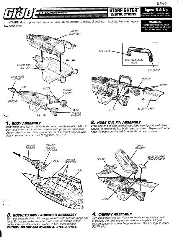 Mode d'emploi HASBRO GIJOE STARFIGHTER