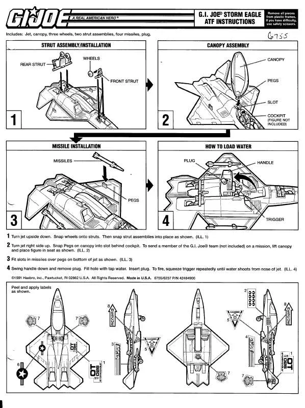 Mode d'emploi HASBRO GIJOE STORM EAGLE ATF