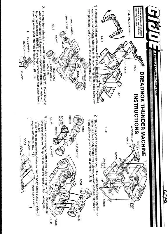 Mode d'emploi HASBRO GIJOE THUNDER MACHINE