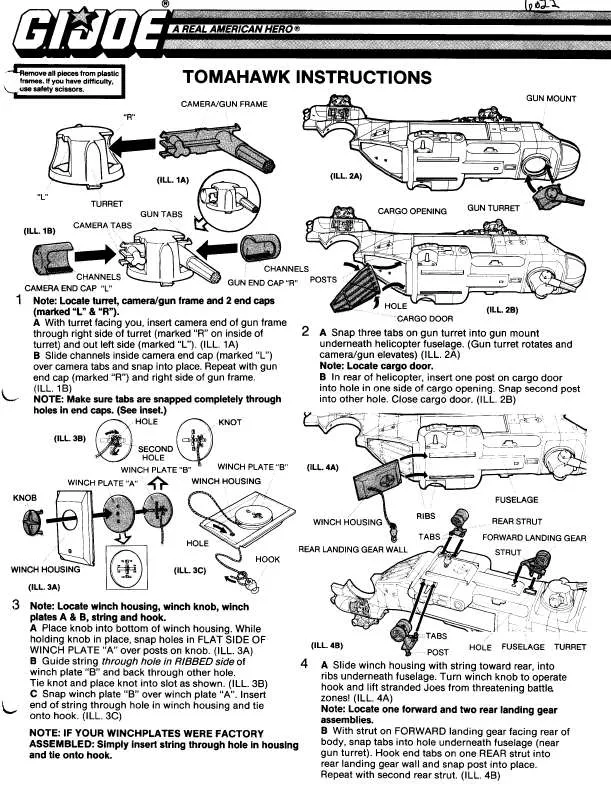 Mode d'emploi HASBRO GIJOE TOMAHAWK