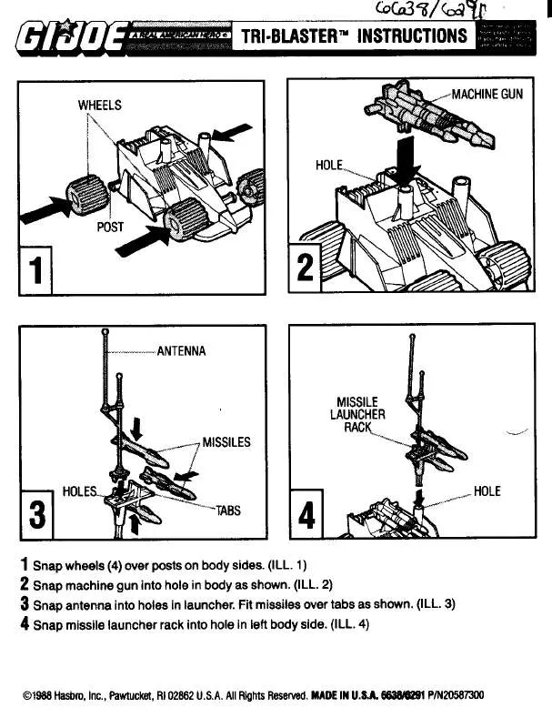 Mode d'emploi HASBRO GIJOE TRIBLASTER