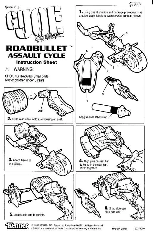 Mode d'emploi HASBRO GIJOE-EXTREME-ROADBULLET ASSAULT CYCLE