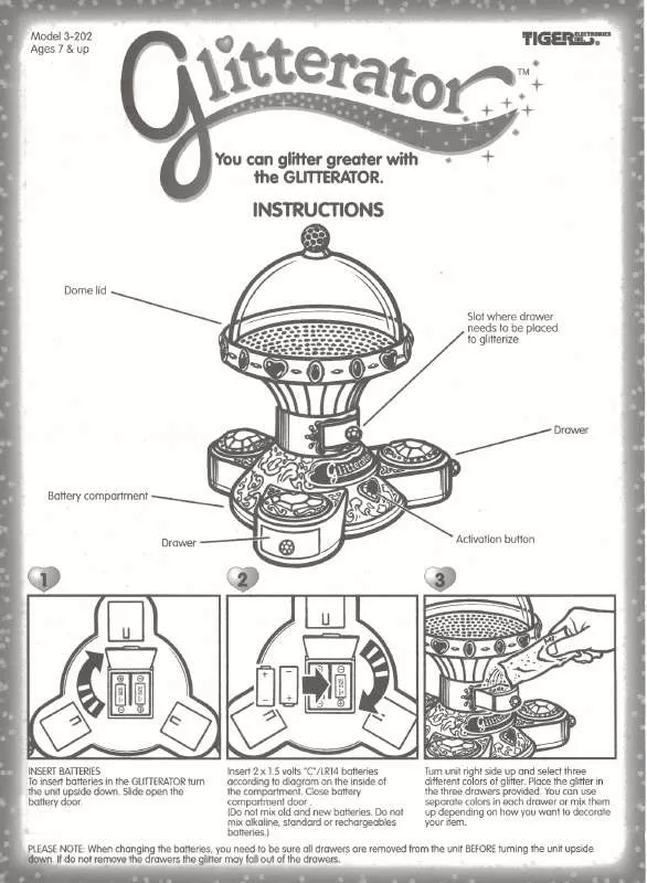 Mode d'emploi HASBRO GLITTERATOR