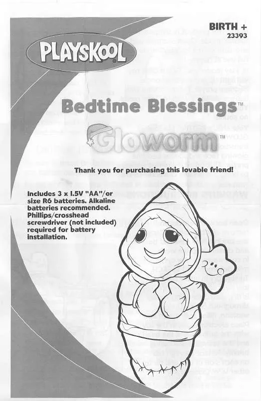 Mode d'emploi HASBRO GLOWORM BEDTIME BLESSINGS 2004