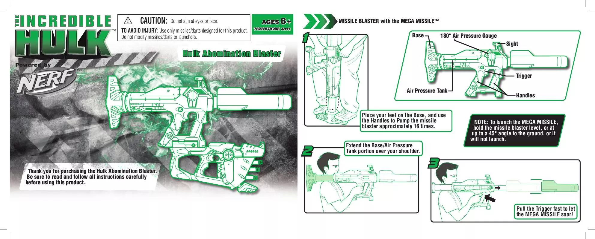 Mode d'emploi HASBRO HULK ABOMINATION BLASTER