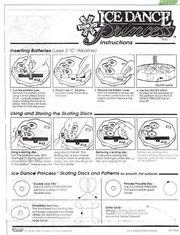 Mode d'emploi HASBRO ICE DANCE PRINCESS 1993