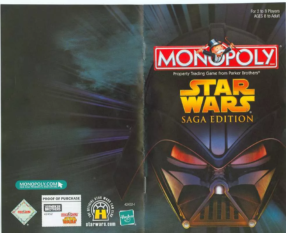 Mode d'emploi HASBRO MONOPOLY STAR WARS SAGA EDITION