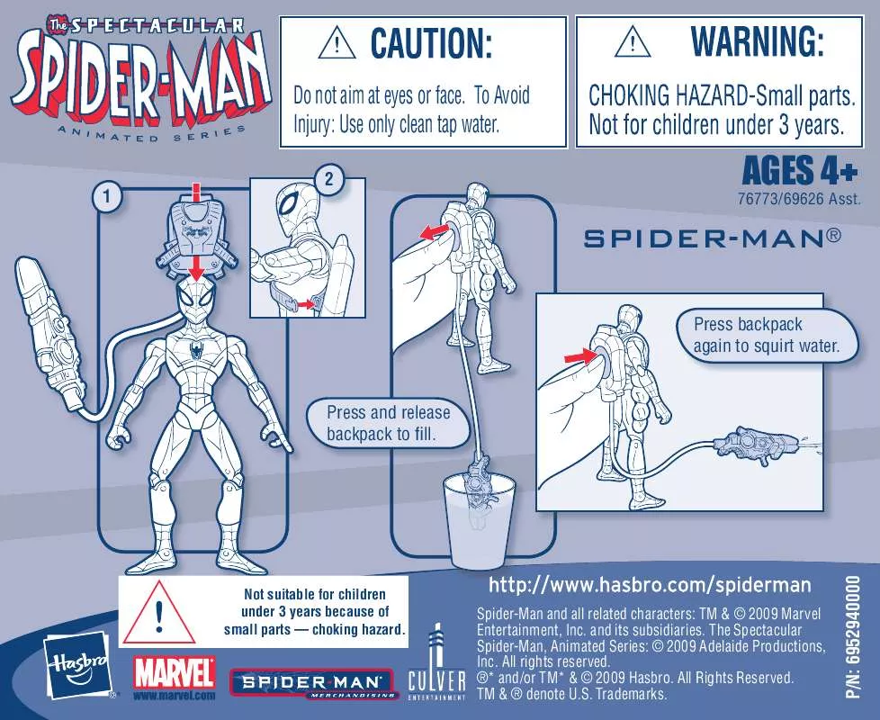 Mode d'emploi HASBRO SPIDER-MAN ANIMATED