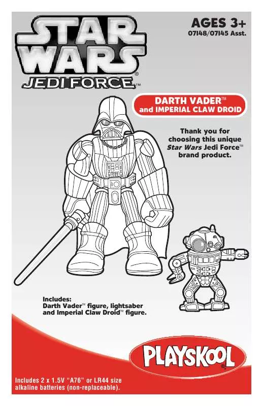 Mode d'emploi HASBRO STAR WARS DARTH VADER AND IMPERIAL CLAW DROID