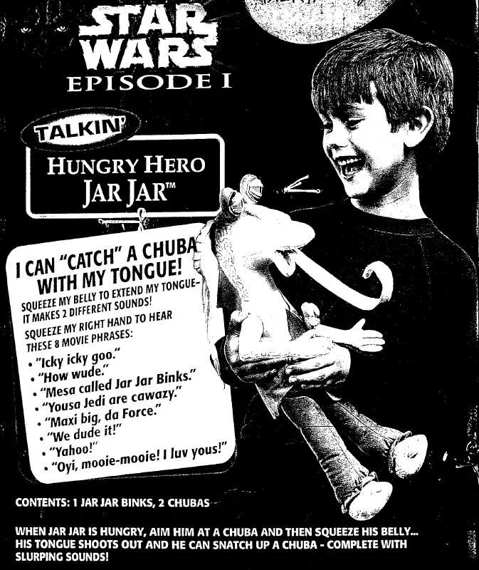 Mode d'emploi HASBRO STAR WARS EPISODE I JAR JAR TALKING