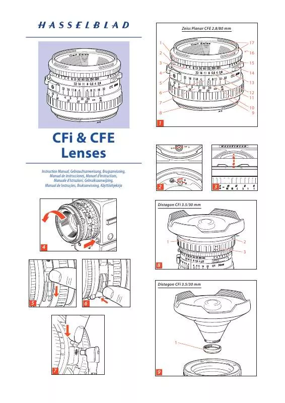 Mode d'emploi HASSELBLAD CFE 80